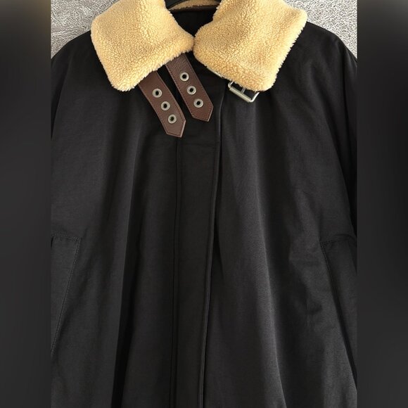 LOEWE Shearling-trimmed cotton-blend shell jacket - Picture 7 of 11